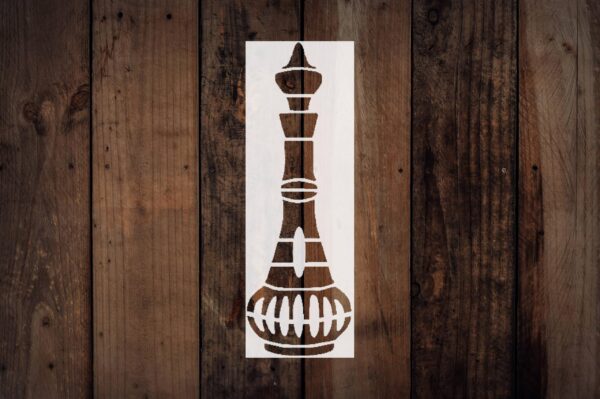 Generic Jeannie Bottle Stencil, Reusable Plastic Template, 3x8 Inch, Durable for Fantasy Crafts and Home Decor, White