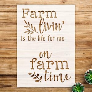 Wheat Grain Stalk Stencil Set for Walls and Crafts, Rustic Farmhouse Design, Ideal for Home Decor and DIY Projects - Size A4 ()