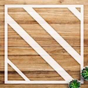 Diamond x Pattern Tile Stencil for Bathroom and Kitchen Floors, Reusable Mylar Template for DIY Home Decor and Craft Projects - Size A2 ()