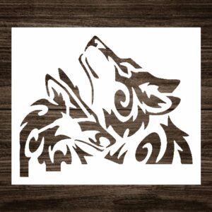 Wolf Stencil - Majestic Wildlife Design for DIY Crafts, Art Projects, and Nature-Inspired Decor