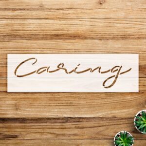 Cursive Script Stencil for Home Decor and Crafts, Inspirational Quote Design, Ideal for Wood, Walls, and DIY Projects - Size A1 ()