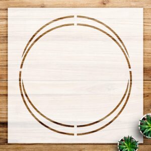 Double Circle Geometric Stencil for Walls and Crafts, Reusable Mylar Template, Ideal for Home Decor and DIY Projects - Size A2 ()