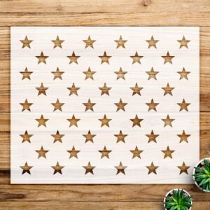 American Flag Star Stencil for Walls and Crafts, Reusable Mylar Template, Ideal for Patriotic Decor and DIY Projects - Size A3 ()