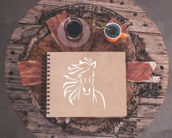 Horse Logo Stencil Arts and Crafts Material Scrapbooking for Airbrush Painting Drawing and More Reusable Stencil STENCILAIR - Image 3