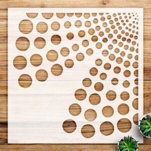 Flower Tile Stencil Pattern for Walls and Floors, Reusable Mylar Template, Ideal for DIY Bathroom and Kitchen Decor - Size A2 ()