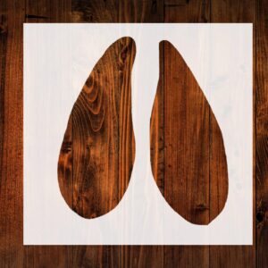 Deer Hoof Prints Design Stencil, 4-Inch, Reusable Mylar Cutout for Nature-Themed Art, Crafts & DIY Projects