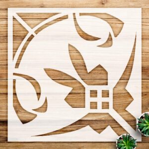 Diamond Loop Tile Stencil Pattern for Kitchen and Bathroom Walls, Reusable Mylar Template for DIY Home Decor and backsplash Projects - Size A3 ()