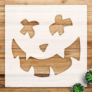 Jack o Lantern face Silhouette Stencil for Crafts and DIY Projects, Perfect for Walls, Wood, and Halloween Decor - Size A3 ()