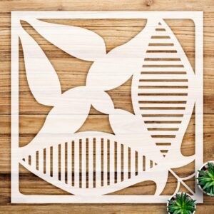 Flower Petal Tile Stencil Pattern for Kitchen Wall backsplash, Reusable Mylar Template, Ideal for DIY Home Decor and Bath Projects - Size A2 ()
