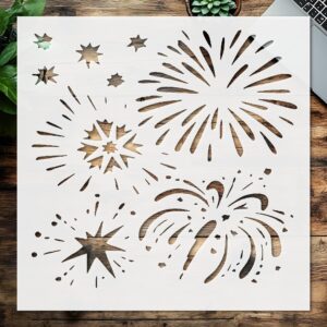 Stencil Fireworks Holiday Stars, Plastic Reusable, Reusable Plastic, x , for DIY Crafts and Home Decor