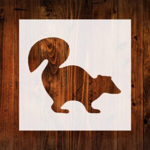 4-Inch Skunk Style Design Stencil, Reusable Mylar Cutout for Sign Art, Crafts & DIY Projects