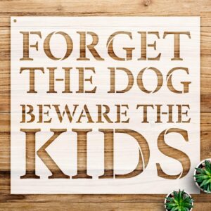 Forget The Dog Stencil Pattern for Walls and Crafts, Reusable Mylar Template, Ideal for Home Decor - Size A4 ()