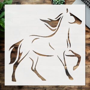 Stencil Horse Contour, Plastic Reusable, Reusable Plastic, L x W, for DIY Crafts and Home Decor