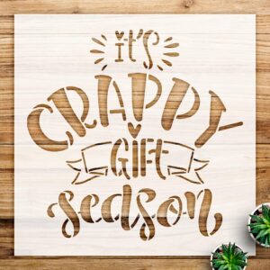 Christmas Humor Stencil for Walls and Crafts, Fun Holiday Design, Perfect for DIY Home Decor and Embellished Projects - Size A4 ()