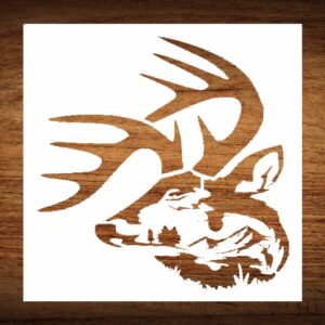 Embrace The Strength of Nature with Our War Deer Wildlife Stencil - for Majestic DIY Art