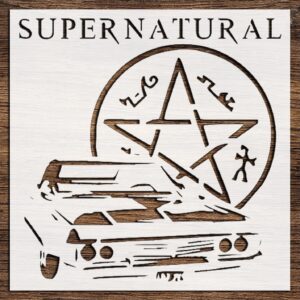 Stencil Star Sign Car Supernatural, Plastic Reusable