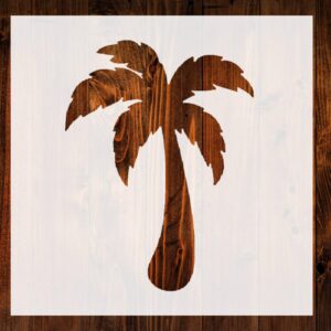 4-Inch Palm Tree Style Design Stencil, Reusable Mylar Cutout for Sign Art, Crafts & DIY Projects