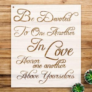 Fancy Script Word Stencil for Walls and Crafts, Inspirational Design, Perfect for Home Decor and DIY Projects - Size A2 ()