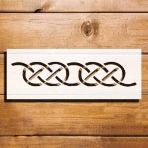 Celtic Knot Stencil for Painting - Reusable 8 x 3 inches