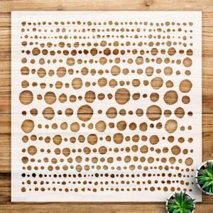 Hand Drawn dots Stencil Pattern for Walls and Crafts, Reusable Mylar Template, Ideal for DIY Boho Decor and Creative Projects - Size A3 ()