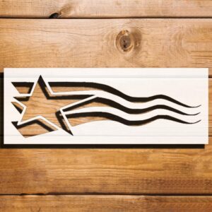 Flag Stencil for Painting, Plastic Reusable 8x3 Inch – Ideal for Patriotic Crafts, DIY Projects, and Home Decor