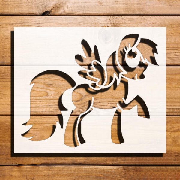 Pony Anime Stencil for Painting, Plastic Reusable 5.5x5.5 inches – Perfect for DIY Crafts, Anime Projects, and Home Decor