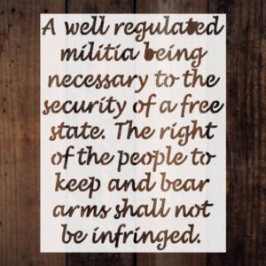 Amendment Second Guns, Stencil