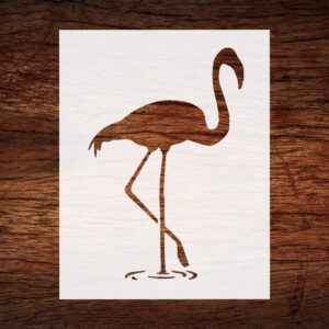 Reusable Pink Flamingo Bird Stencil - Custom, Vibrant Design for Tropical Crafts
