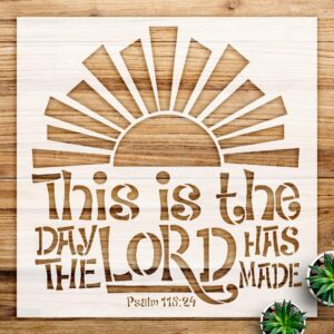 Bible Verse Stencil for Wood Signs and Home Decor, Inspirational Design for DIY Crafts and Painting Projects - Size A2 ()