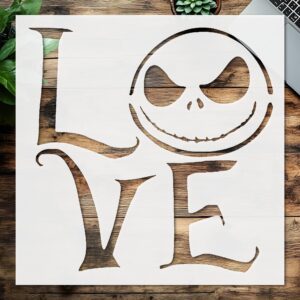 Stencil Skeleton Love Letters L O V E, Plastic Reusable, Reusable Plastic, L x W, for DIY Crafts and Home Decor
