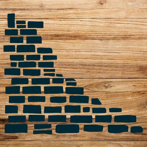 Half Stacked Stone Wall Stencil Pattern for Wood Signs and Home Decor, Reusable Mylar Template for Creative Projects - Size A2 () - Image 2