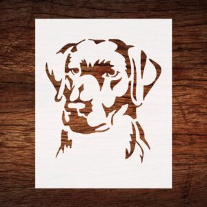 Reusable Labrador & Golden Retriever Dog Stencil - Custom, Durable Art Template