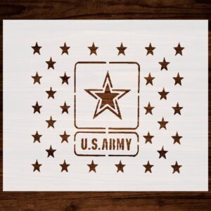 US Army Stars Stencil, Reusable & Sturdy, , Custom U.S.A. Military-Themed Craft Template
