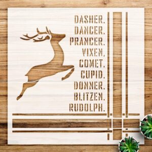 Christmas Holiday Song Stencil Pattern for Wood and Craft Projects, Reusable Mylar Template, Ideal for Home Decor and Festive Art Creations - Size A2 ()