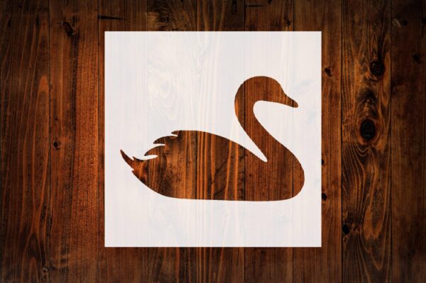 Swan Style Design Stencil, 4-Inch, Reusable Mylar Cutout for Sign Art, Crafts & DIY Projects