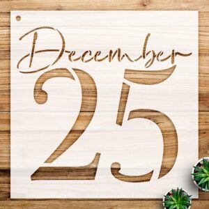 Christmas Tree Stencil Pattern for Wood Signs and Home Decor, Reusable Mylar Template, Ideal for Wall Art and Festive Projects - Size A4 ()