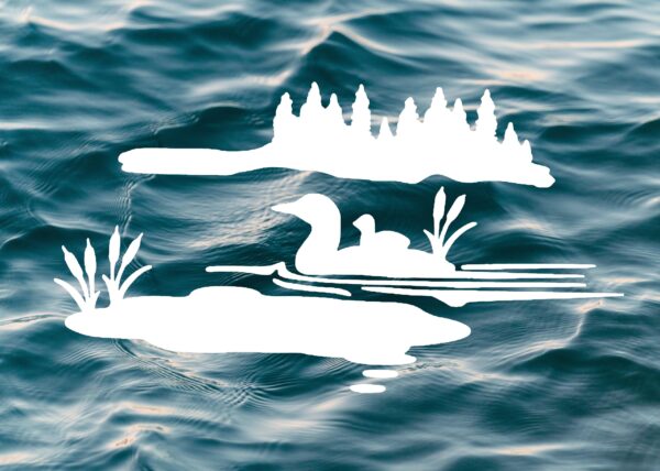 Loon Lake Scene Stencil – Reusable Nature Template for Painting on Wood, Canvas, Fabric, Walls, and Rustic Cabin Décor Projects - Image 2