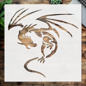 Stencil uc0u1083 u1077 u1090 u1072 u1102 u1097 u1080 u1081 u1076 u1088 u1072 u1082 u1086 u1085, Plastic Reusable, Reusable Plastic, L x W, for DIY Crafts and Home Decor