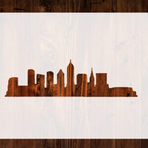 City of Cleveland Skyline Downtown Custom Stencil, Reusable & Sturdy, for Art, Crafts & DIY Projects