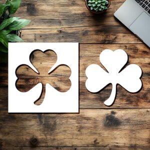 Leaf Clover Stencil for Painting – Reusable Template for Wood, Fabric, Canvas, DIY Crafts, and Wall Art