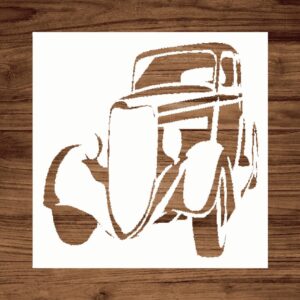 Revive Nostalgia in Your Art - Old Vintage Car Stencil, , for Classic Charm and Retro Appeal