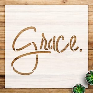 Christian hymn Stencil for Walls and Crafts, Inspirational DIY Template, Rustic Song Lyrics Design for Home Decor and Faith Projects - Size A2 ()
