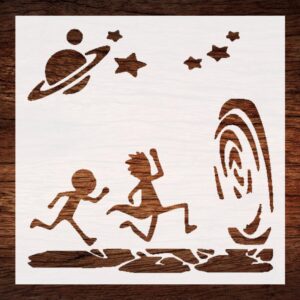 Custom Galaxy Stars and Planet Stencil - Cosmic Design for Stellar Crafts