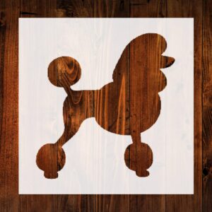 Poodle Design Stencil, 4-Inch, Beautiful & Reusable for Painting Crafts and Decor, Ideal for Walls, Fabric & Furniture, Eco-Friendly DIY Tool