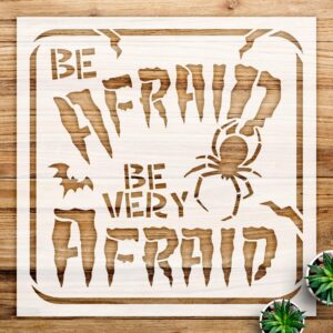 Bat and Spider Stencil Pattern for Halloween Decor, Reusable Mylar Template for Walls, Wood, and Crafts, Perfect for DIY Party and Home Decoration - Size A4 ()