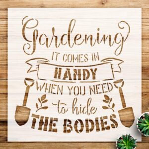 Gardening Stencil Pattern for Home Decor and Crafts, Reusable Mylar Template, Ideal for Walls, Wood, and DIY Projects for Plant Lovers - Size A1 ()