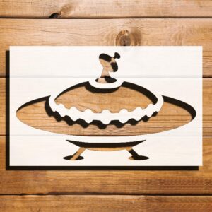 Alien Ship Stencil for Painting, Plastic Reusable 5.5" L x 5.5" W – Ideal for Sci-Fi Crafting, Art Projects, and Home Decor