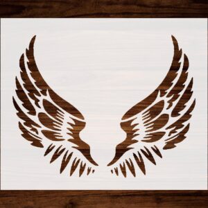 Angel & Devil Bird Wings Stencil, Reusable & Sturdy, , Custom Dual-Themed Art Template