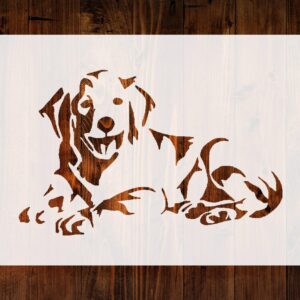 Golden Labrador Retriever Dog Stencil, Reusable & Sturdy, , Custom Art & Craft Template