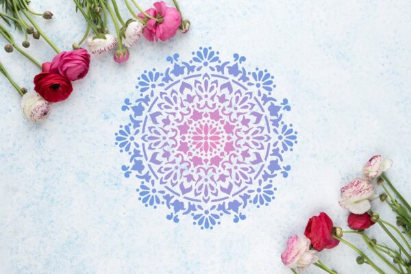 Mandala Stencil – Reusable Floral Geometric Template for DIY Wall Art, Furniture Painting, Boho Decor, Crafts – Laser Cut Design - Image 4